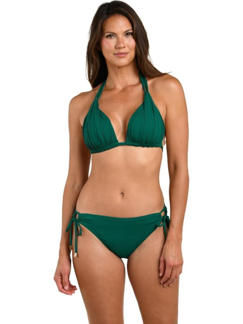Rouched Halter Bikini Swimsuit Top - Stylish Beachwear for Summer Fun